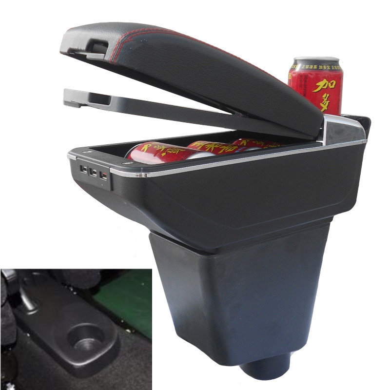 For Renault Clio 4 Captur Armrest For Renault Captur armrest box accessories Storage box with cup holder ashtray with USB