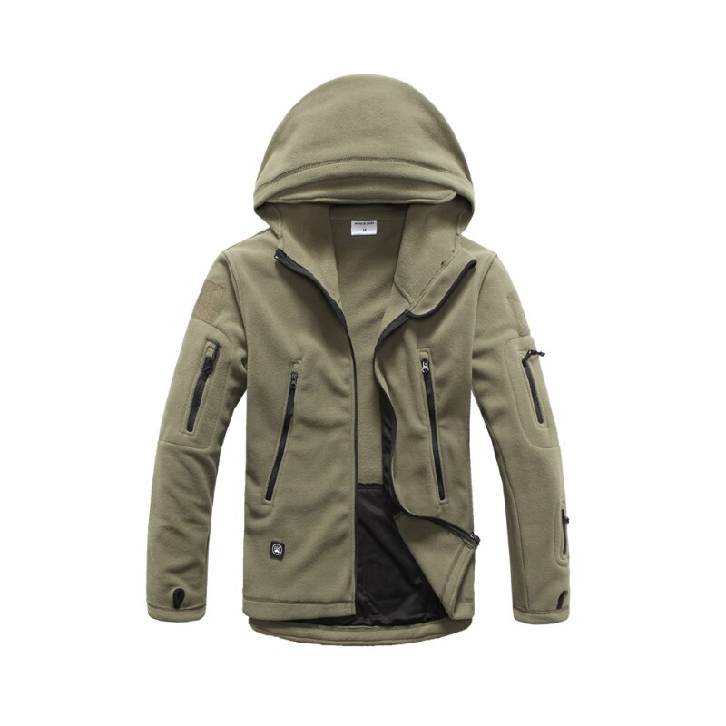 Soft shell utomhus varm underkläder fleecejacka manlig kalldräkt hoodie