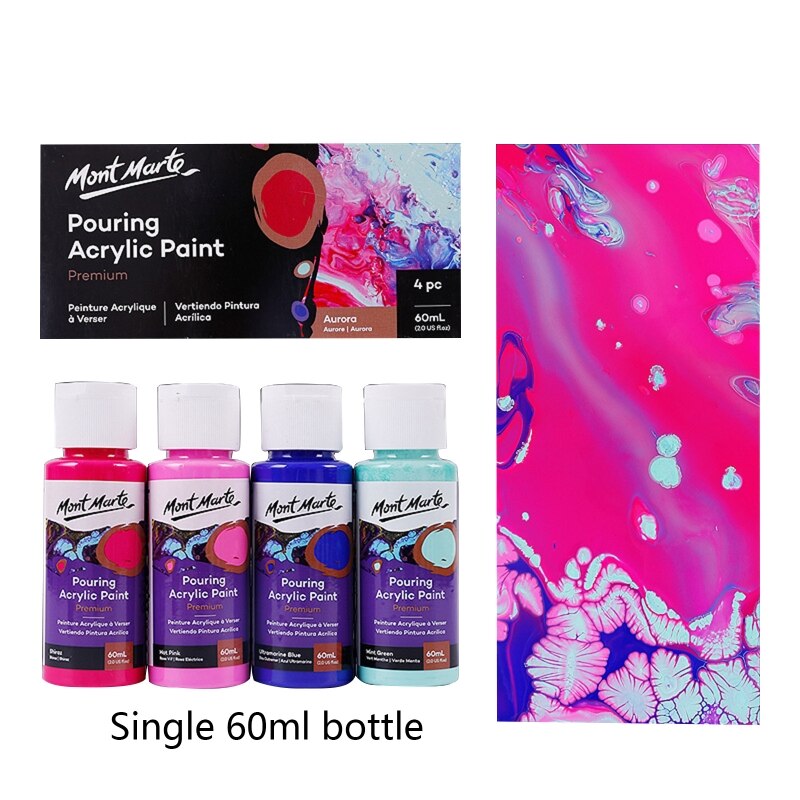 60ML Pigment Acrylic Paint Set Fluid Marbling Paint Acrylic Pouring Medium Drawing Tool For Artist DIY Art Supplies