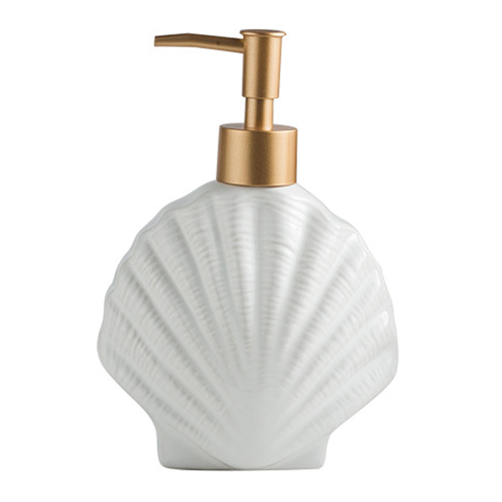 Bathroom Ceramic Shampoo Pump Bottle White Ceramic Soap Dispenser Pump Bottle: 18.5X13CM