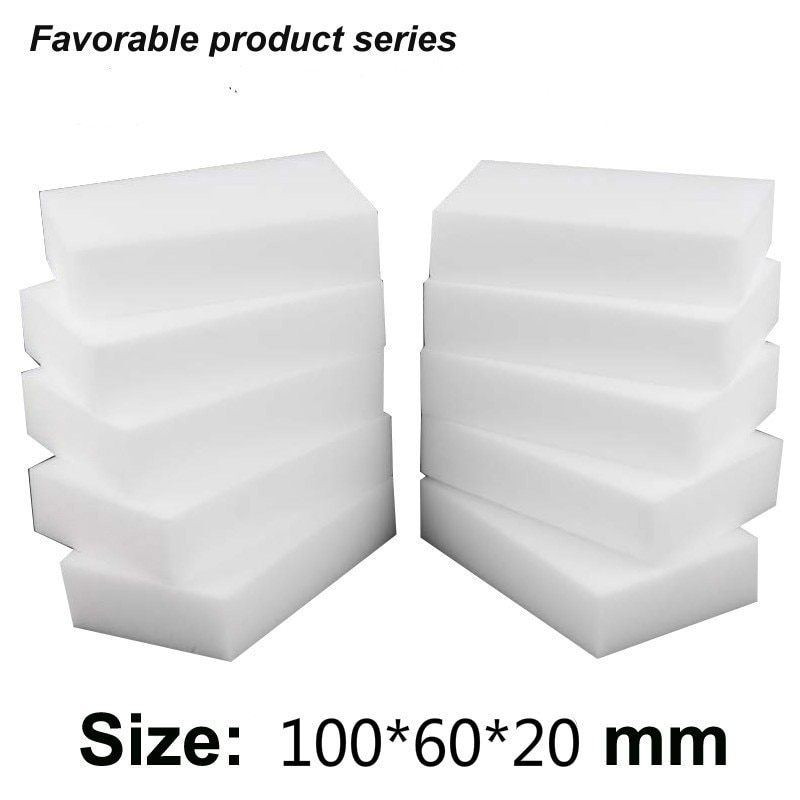 50 pcs 10*6*2 cm White Kitchen Sponge high density dish washing melamine magic cleaning dishes clean melamine sponge eraser pad