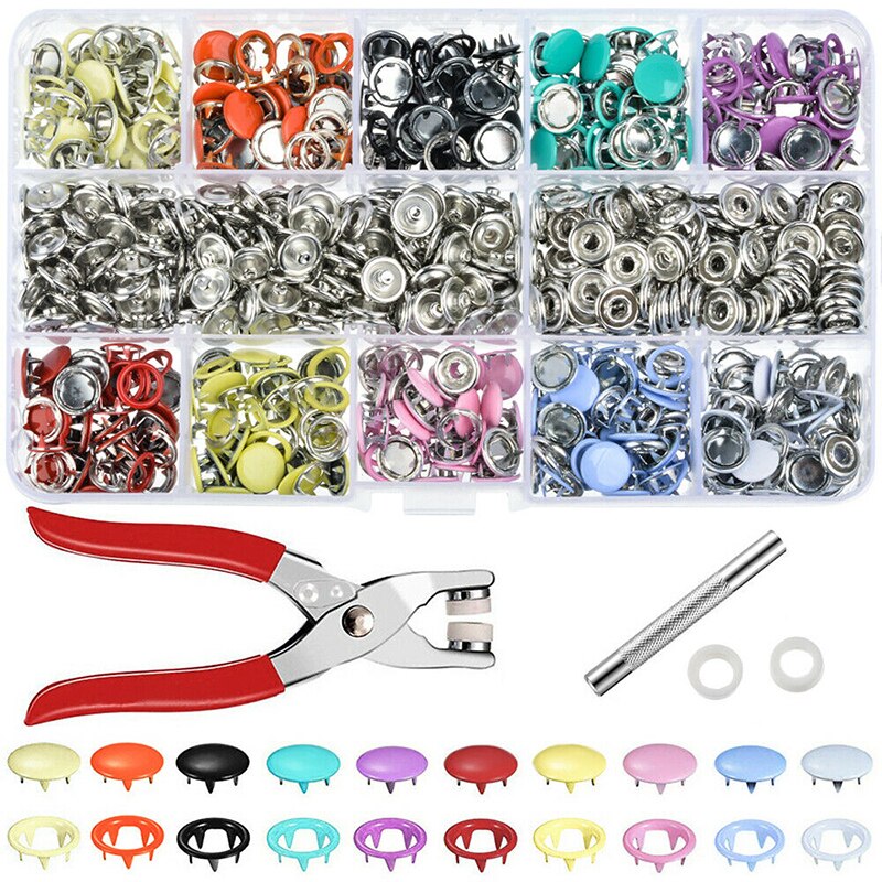 100 stuks mini knoop gesp diy poppenkleding metalen gesp drukknoop kleding naaiknoop babyknoop / drukknopen klauwgereedschap