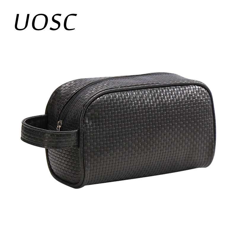 UOSC Wasserdichte Toiletten PU Taschen Leder Reise Kosmetik Tasche Veranstalter Frauen Make-Up Tasche Neceser Machen up Fall Schönheit Lagerung Taschen