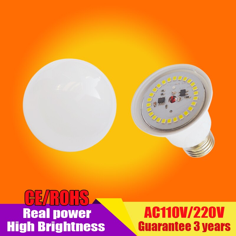 3 pcs/lot led ampoule E27 3 W 5 W 7 W 9 W 12 W 15 W lampe à Led 110 V 220 V lumière led froid blanc ampoule Led maïs lumière