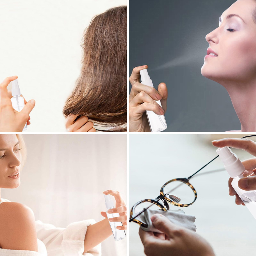 100/60/30/10ml Empty Refillable Bottles Mini Clear Spray Bottles Plastic Perfume Atomizer Portable Transparent Dispenser Travel