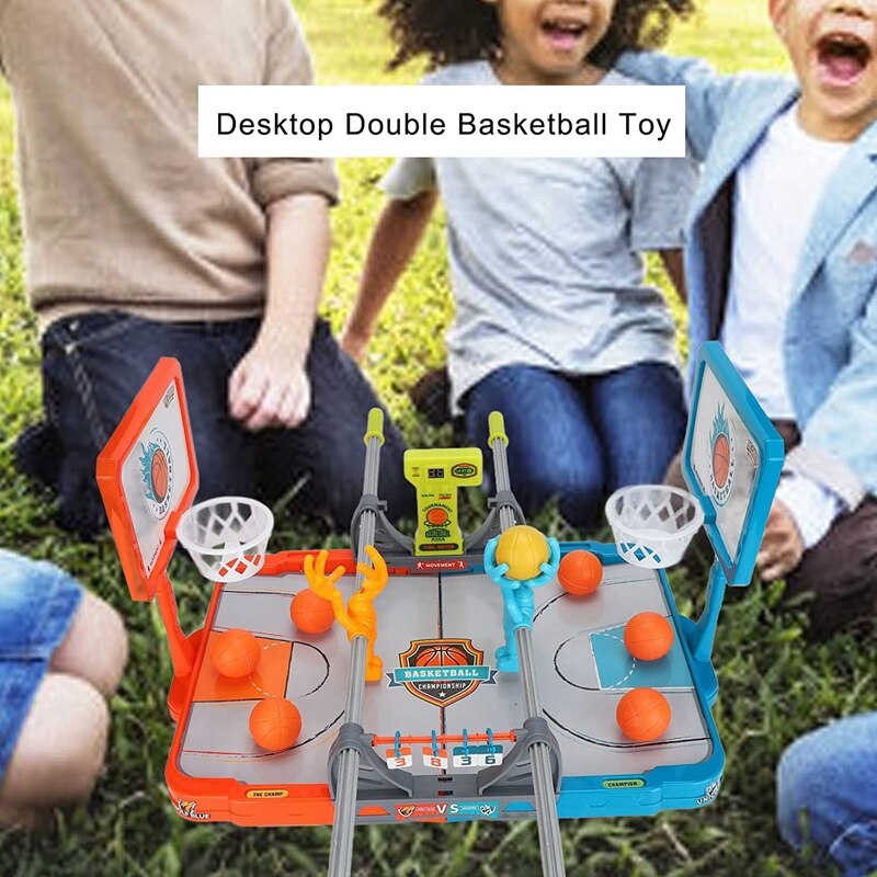 Basketball-spielzeug für 2 spieler, kompaktes tisch-basketball-set, die beste idee für jungen und mädchen