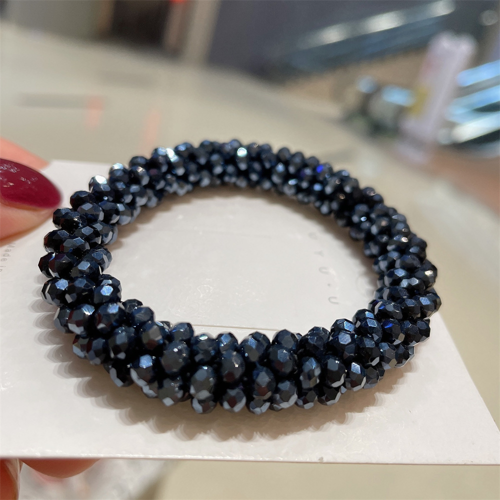 Pulseras y brazaletes elásticos bohemios para mujer, pulseras de cuentas de cristal bohemias elásticas Vintage para mujer, joyería de: Oro