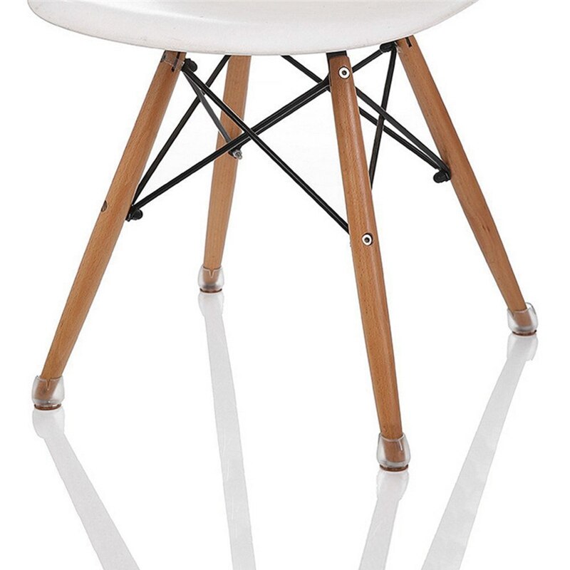 Paquet de 32 protecteurs de plancher de jambe de chaise pour les jambes de chaise de 25mm-29mm, embouts ronds de jambe de chaise de Silicone pointe de jambe de chaise, Transparent clair