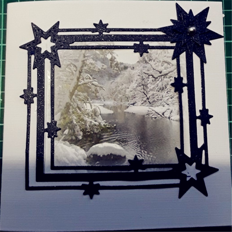 Ster Frame Carbon staal Stansen Sterft Scrapbooking Embossing Sterft Snijd Stencils DIY Decoratie metalen Papier Kaarten Template