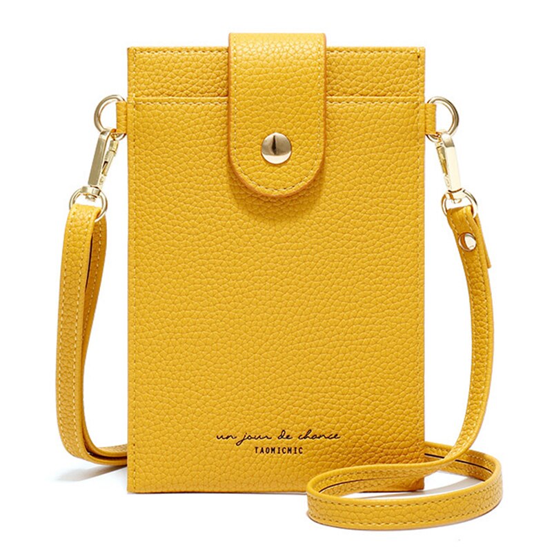femmes petit sac à bandoulière femme longue multifonction téléphone portable sac à bandoulière concepteur sac de messager pour dame: Jaune