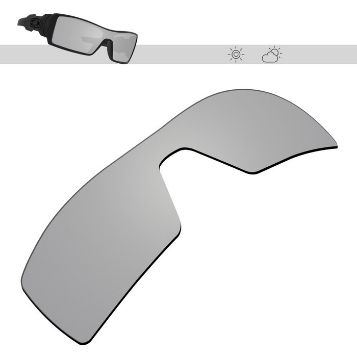 Glintbay Polarized Replacement Sunglasses Lenses for Oakley Oil Rig-Multiple Options: Silver Mirror