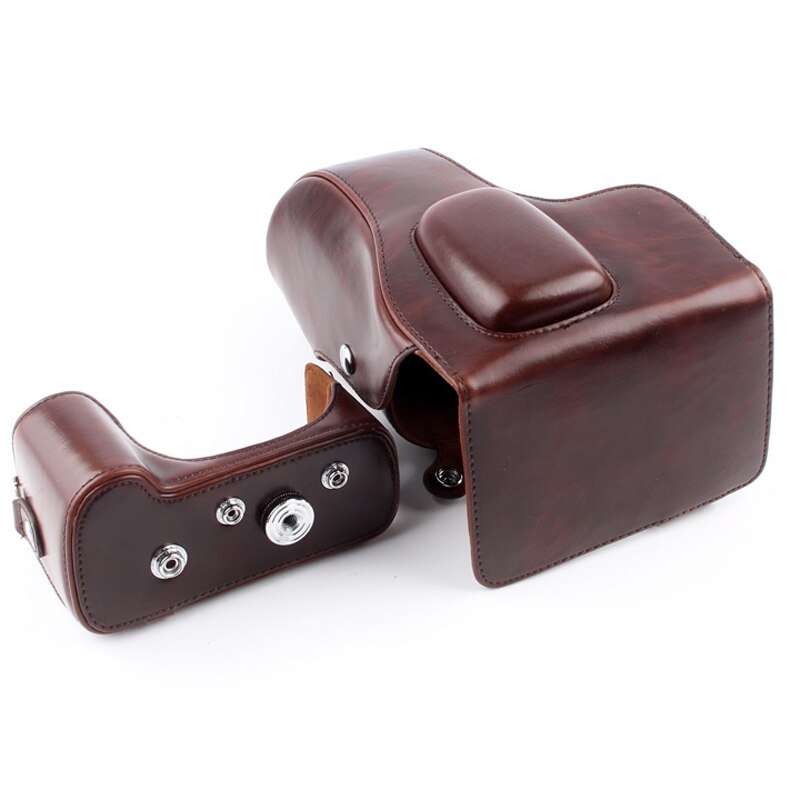 Funda para cámara Digital Nikon DSLR SLR D3400 D3300 D3200 D3100 café sin correa de cuero PU