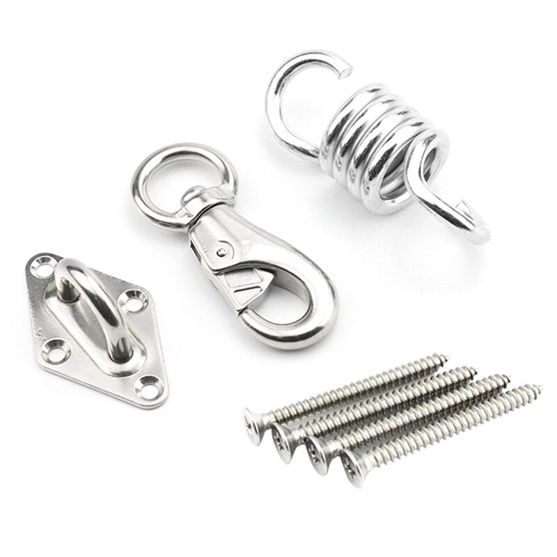 Ganchos para hamaca y silla colgante ganchos para el techo de acero inoxidable accesorios de colgar para sillas de interior y colgante para exteriores: Complete set