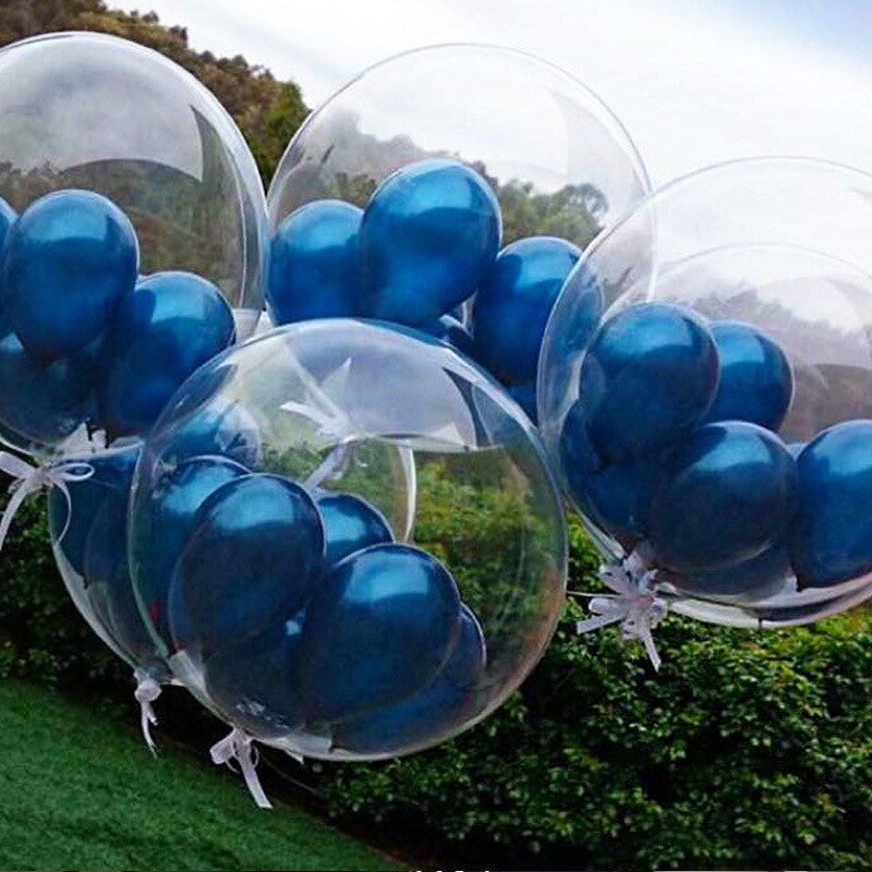 12/20/24/36 Inch Transparante Bobo Bubble Ballons Pvc Clear Helium Opblaasbare Ballonnen Bruiloft Verjaardag Baby Shower Decoratie