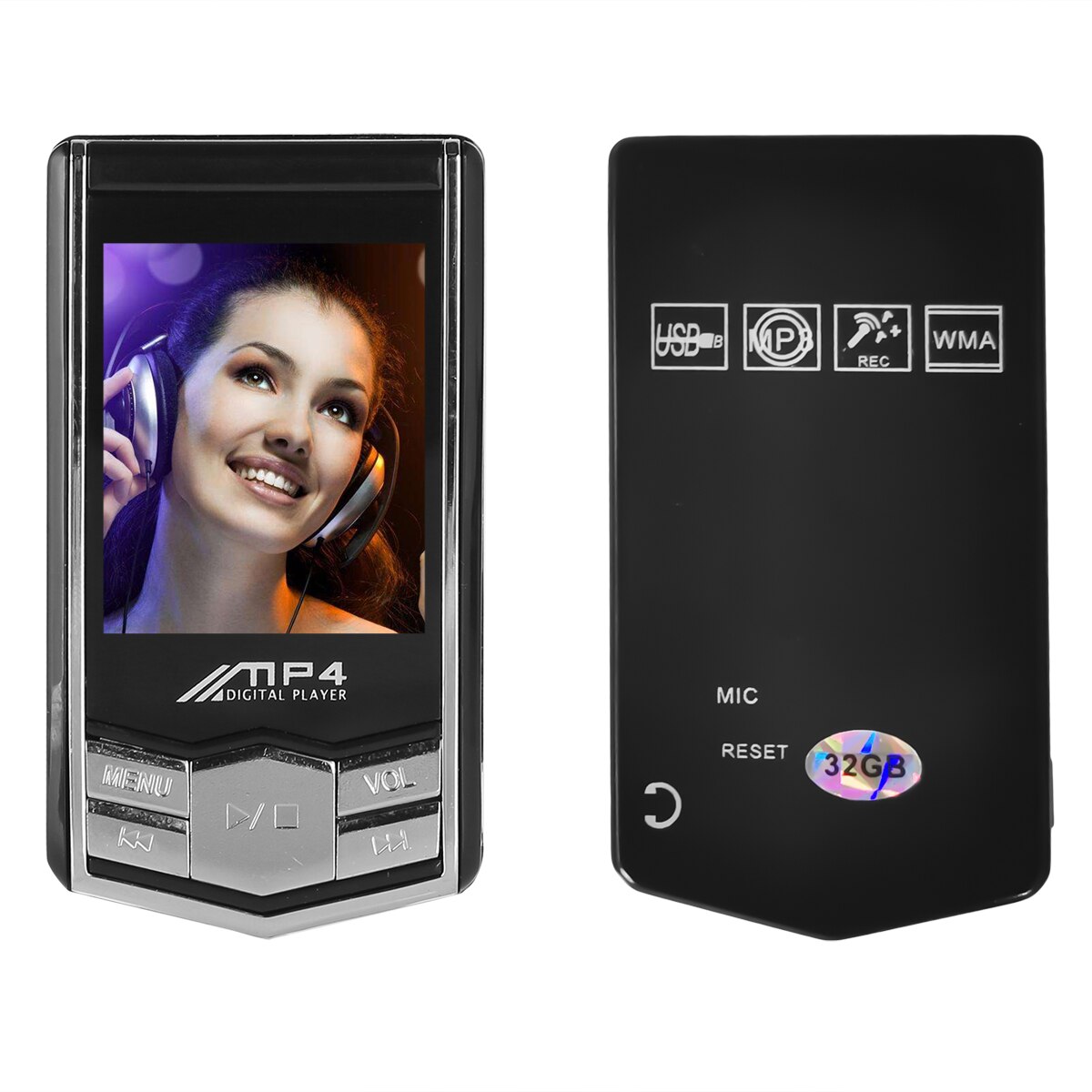 Ultrathin 1.8inch 32GB MP4 Music Media Player LCD Screen FM Radio Digital MP4 Build-in Recording Mic Portable MP4 Walkman