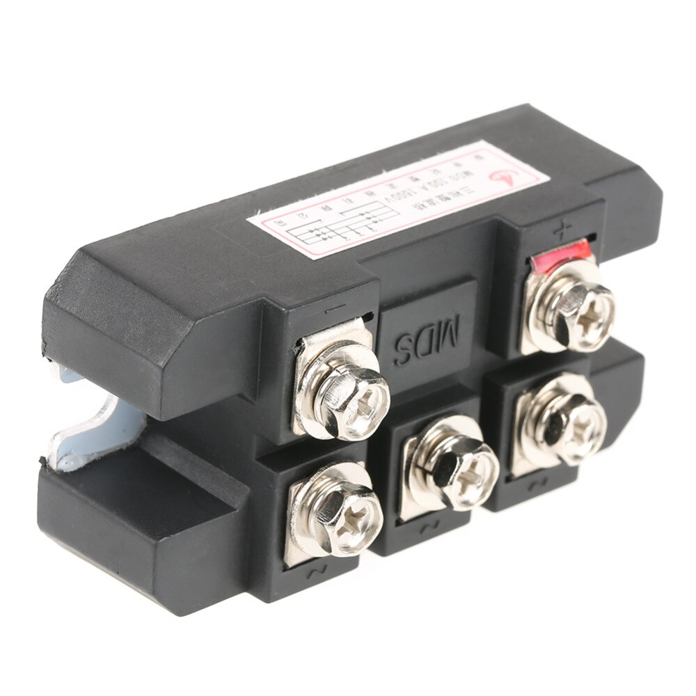 1PC MDS100A 3-fase Puente rectificador de diodo de puente de diodo 100A Amp 1600V cobre 3,1*1,6 * 1.2in caja de Metal de puente de diodo de Control
