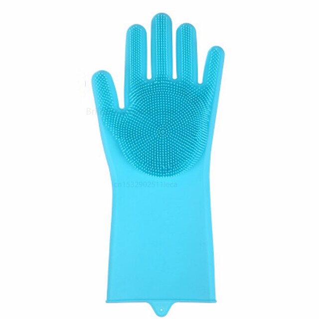 65 g/pz guanti multifunzionali guanti in Silicone guanti per lavastoviglie guanti per lavaggio auto antiscivolo alta elasticità: Blue Left 1Pcs