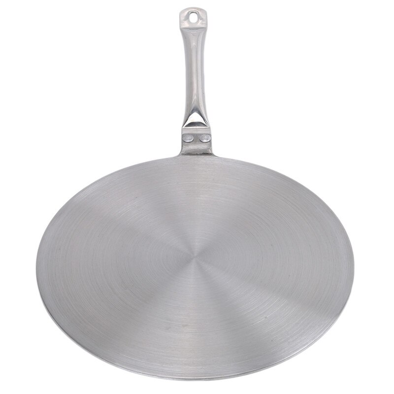 Convertisseur de plaque de cuisson à induction en acier inoxydable, convertisseur de diffuseur de chaleur pour cuisinière à induction électrique, diffuseurs de chaleur à gaz: Argent 24