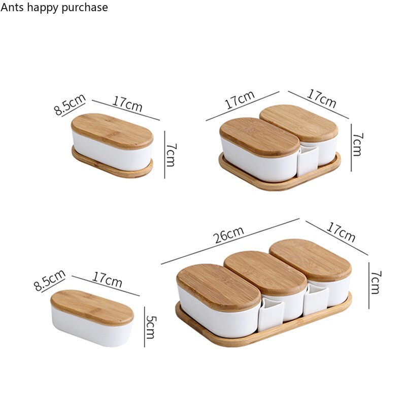 Ceramic Plate Snack Tray with Wooden Cover Wooden Pallets Fruit Plate Salad Bowl Snack Platter Dried Fruit Plates Dim Sum Dish