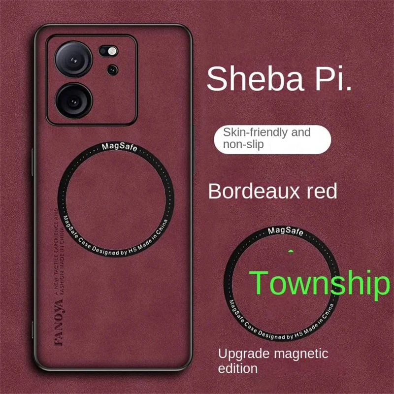 Magnetic Case For Motorola edge 40 Neo Case Soft PU Skin With Protective Back Cover For Moto edge 30 ultra 30 Fusion Cover Shell: CANVAS / Red