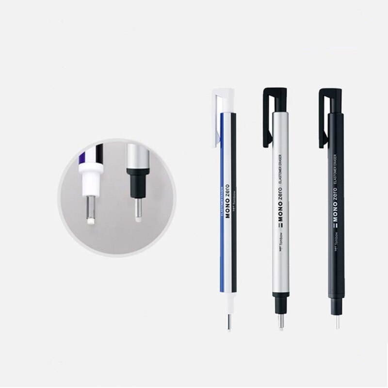 Round Tip Eraser Refill Pack Ultrafine Pencil Rubber Perfect Revise Details Drawing Eraser Pen Accurate Correction