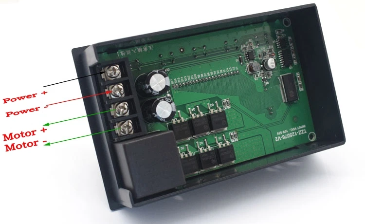 Digitale Display 0 ~ 100% Verstelbare Dc 12V 24V 36V 48V 40A Pwm Dc Motor Speed controller Timing Controller Omkeerbare