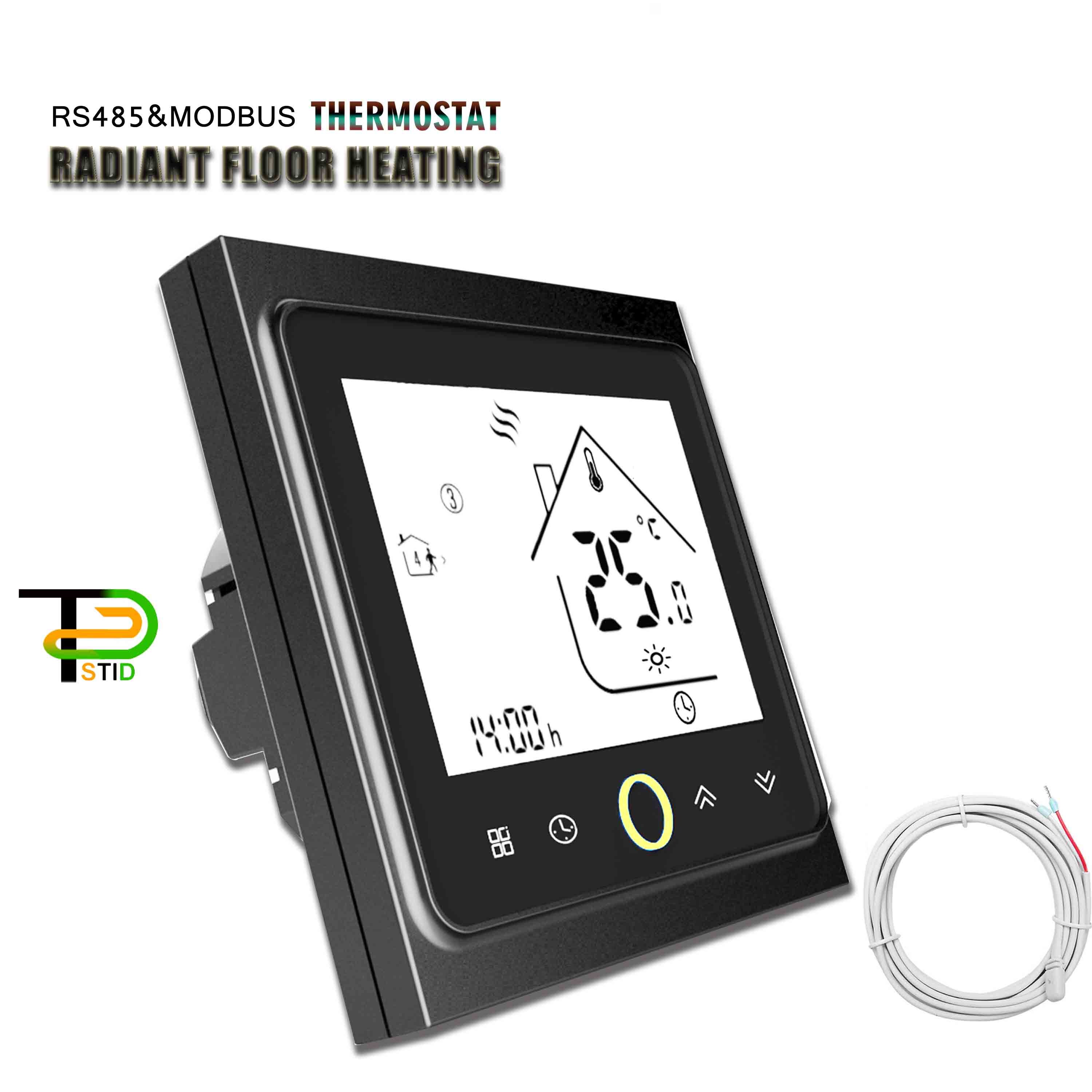 Dual Sensor Centralized Building Control By RS485&Modbus Thermostat for Water Heater/Valve switch