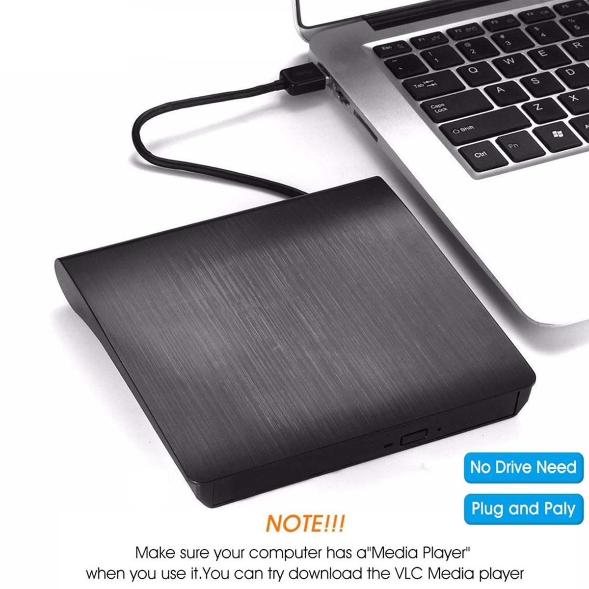 External DVD CD Reader Optical Drive USB 2.0 DVD-RW CD-RW Player Burner Slim Portable Reader Recorder Portatil for Laptop PC