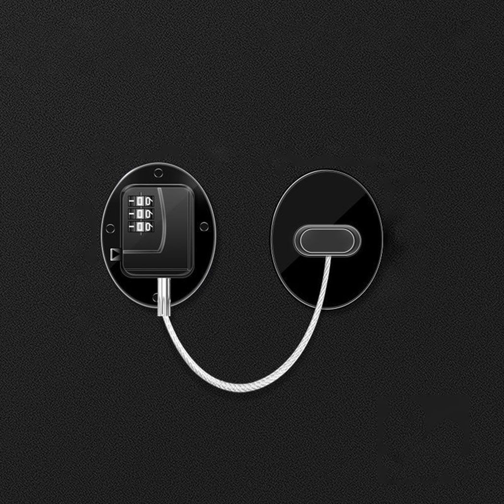 1Pc Baby Veiligheid Kabinet Sloten Schuiven Kast Deursloten Baby Veiligheid Koelkast Slot Met Sleutels Of Codeslot: black-oval