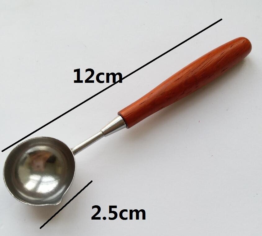 Cuillère pour sceau de cire, Vintage, grande cuillère en bois et laiton, pour sceau d'étoile, bâton de cire, Vino tinto Sellado Sax palillo: 1