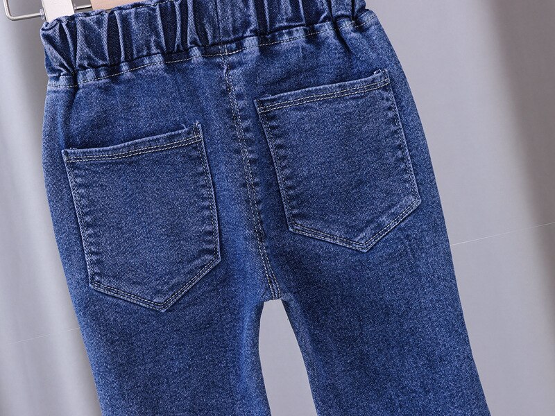 Babyjeans flickbyxor enfärgade jeans för flickor vår höst barn flickor avslappnad stil småbarnskläder