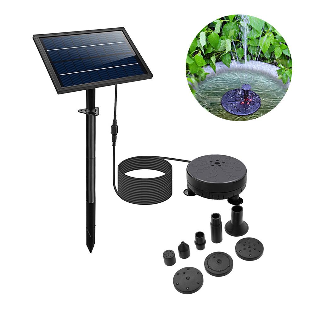 Solar Fountain High Power Beautiful Battery With Lamp Inserted Water Pump Garden Landscape Decoration Pump 8W: B