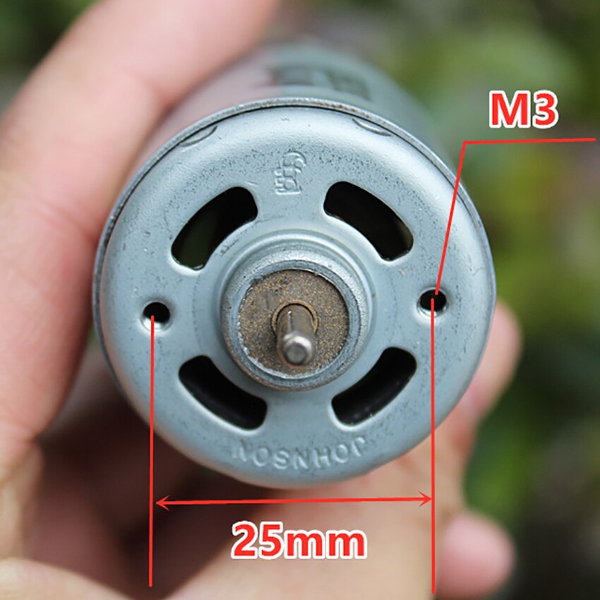 550 Motor DC12V 60W 19000 rpm High Power DC Motor Forward and Reverse Motor with Cooling Fan, Shaft Diameter 3.175mm, M3 Hole