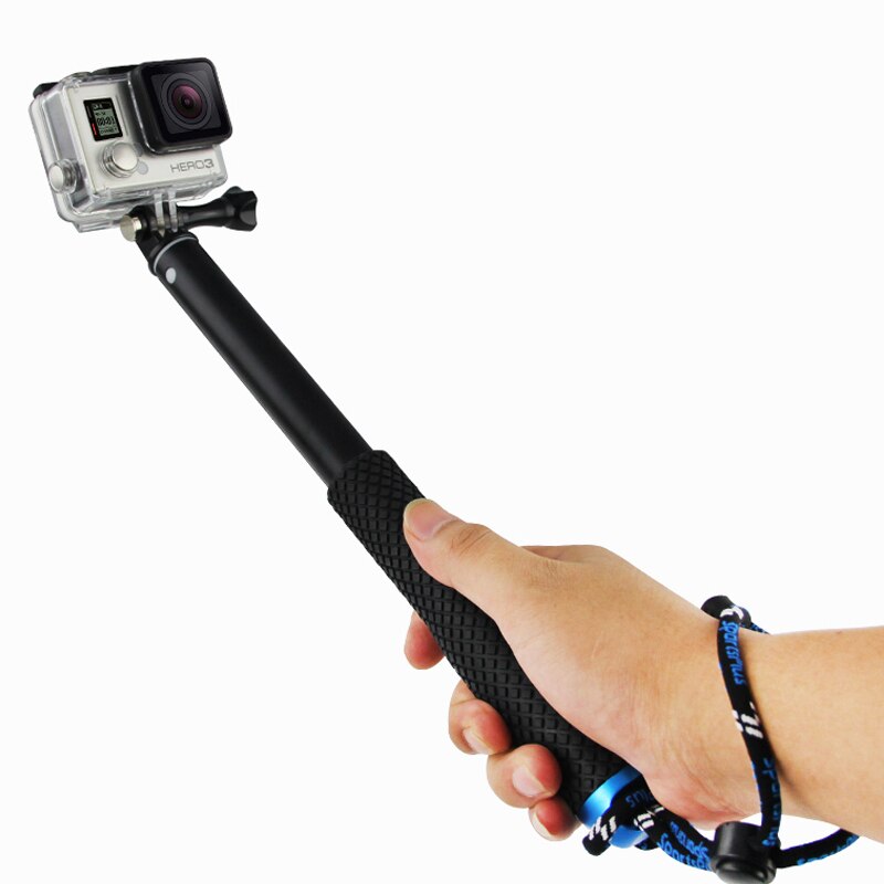 Aluminium 43 "Go Pro Hero 9 Einbeinstativ Selfie Stick + Fernbedienung clip halter Für GoPro hero 8 7 hero 5 zubehör