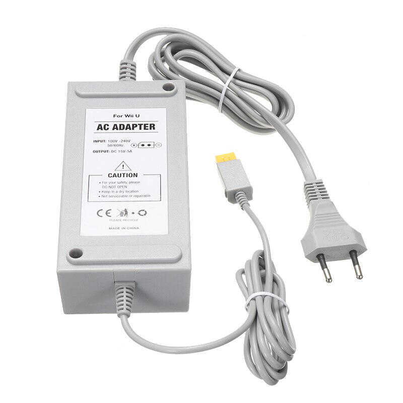 DC 15V/5A Power Adapter for Nintendo Wii U Console Games Replace Charger Cable Accessories 75W EU Plug Power Adapter Supply