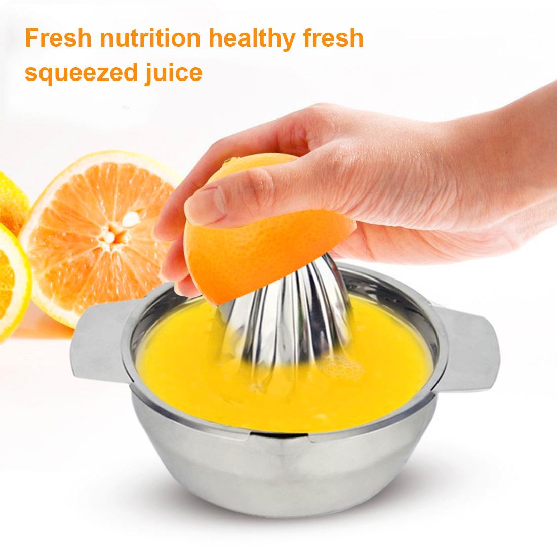 Stainless Steel Manual Juicer Fruit Lemon Squeezer with Bowl Juicer Strainer Good quality!