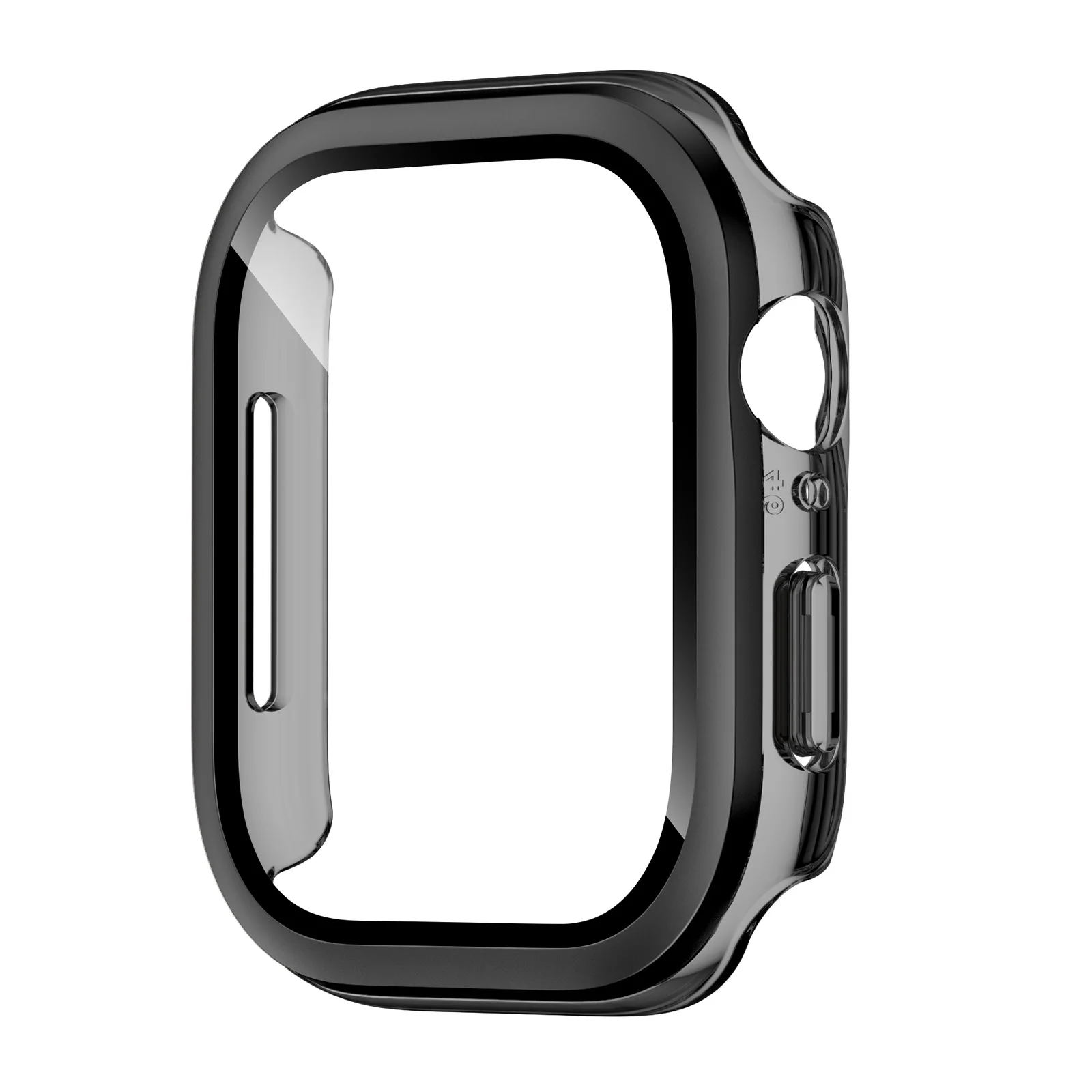 Tempered Glass+Case for Apple Watch Series10 42mm 46mm Iwatch For Apple Watch Ultra2 49mm Screen Protector Watch Accessories: 25mm / Black