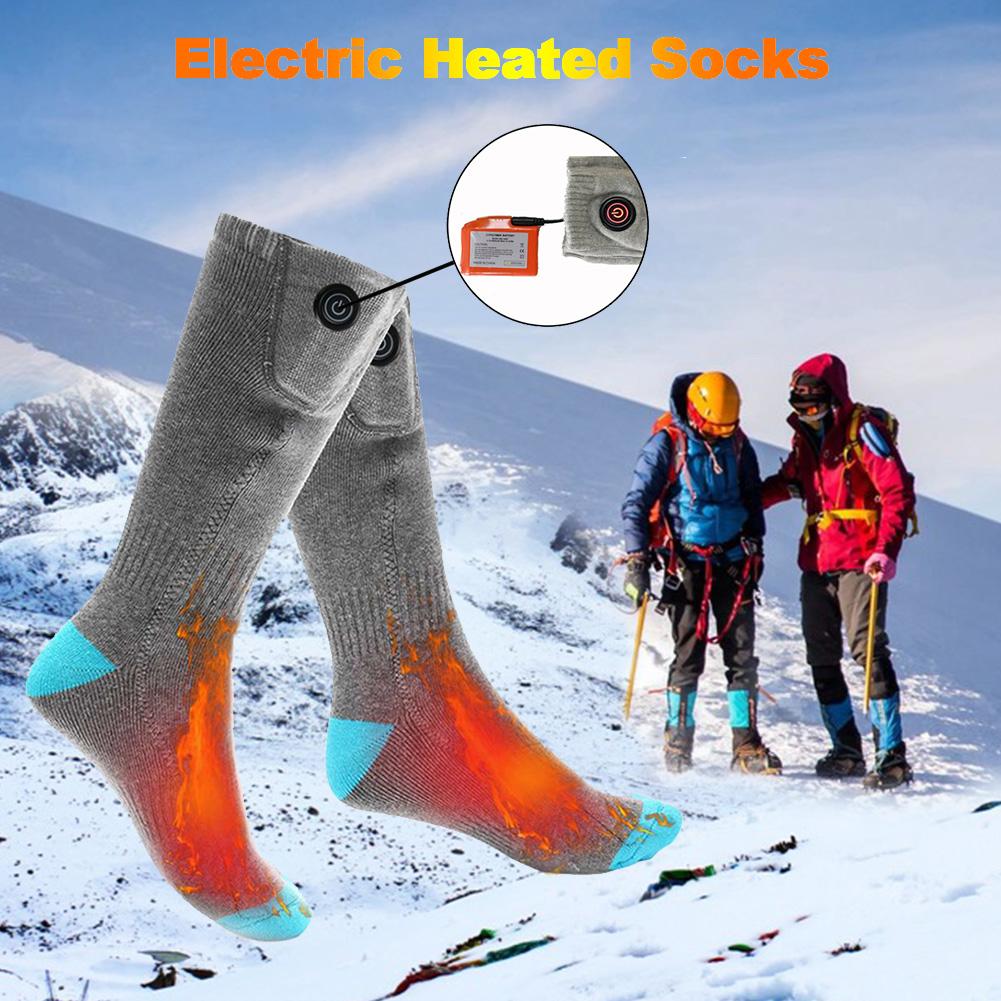 Elektriske opvarmede sokker sokker med genopladeligt batteri til kronisk kolde fødder stor størrelse usb opladning varmesokker hele