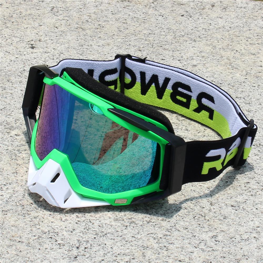 Motorcykel solbriller mænd motocross sikkerhed beskyttende mx nattesyn hjelm beskyttelsesbriller vintage kørebriller gafas retro moto: Himmelblå