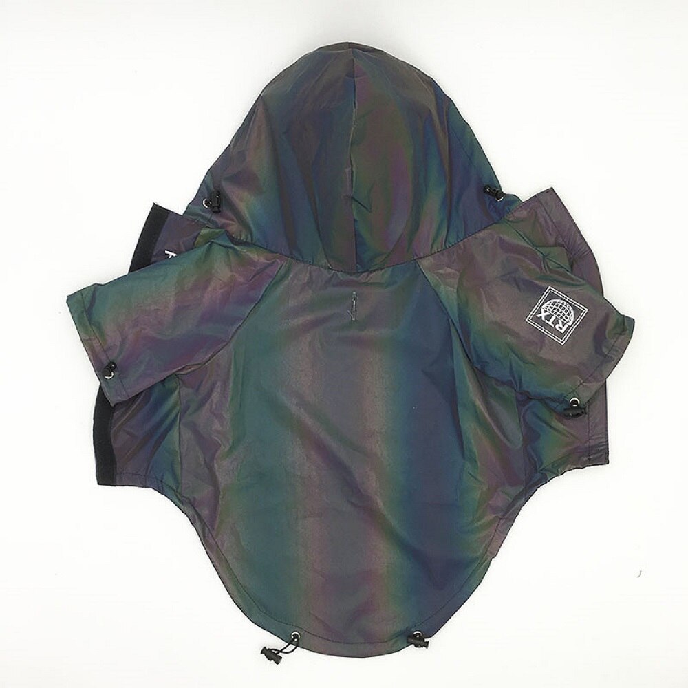 Abrigo para perro reflectante a la , ropa para perros al aire libre a prueba de viento, Sudadera con capucha deportiva para perros, ropa para mascotas para Bulldog Chihuahua: XXXL