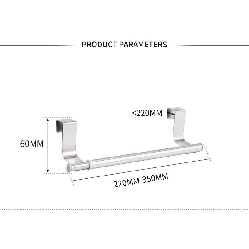 Telescopische Handdoek Rekken Rvs Kanteldeur Handdoekenrek Bar Opknoping Badkamer Keuken Kast Plank Rack Handdoek Bar