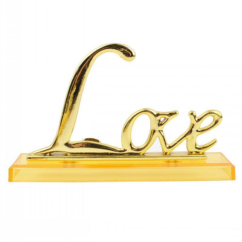 Goudfolie Plating 24K Goud Decoratie Mooie Bloem Frame Base Rose Aantrekkelijke Liefde Base Grappig: LOVE gold-plated