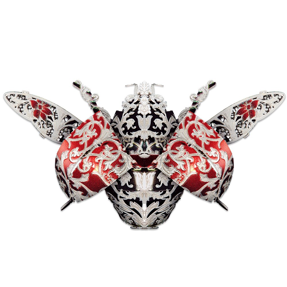 Piececool 3D puzzle metalowe broszka z owadami akcesoria zestawy modeli dla nastolatków DIY układanki zabawki łamigłówka: SZARY