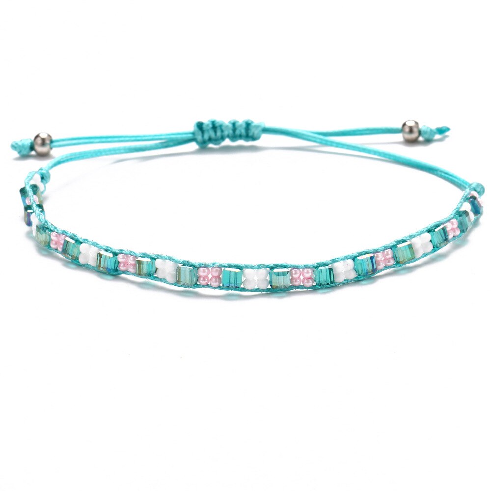 Set di braccialetti intrecciati stile bohemien retrò pop set di perle di riso gioielli intrecciati nuovi braccialetti di amicizia con corda a mano in stile etnico: HJ0000295-1