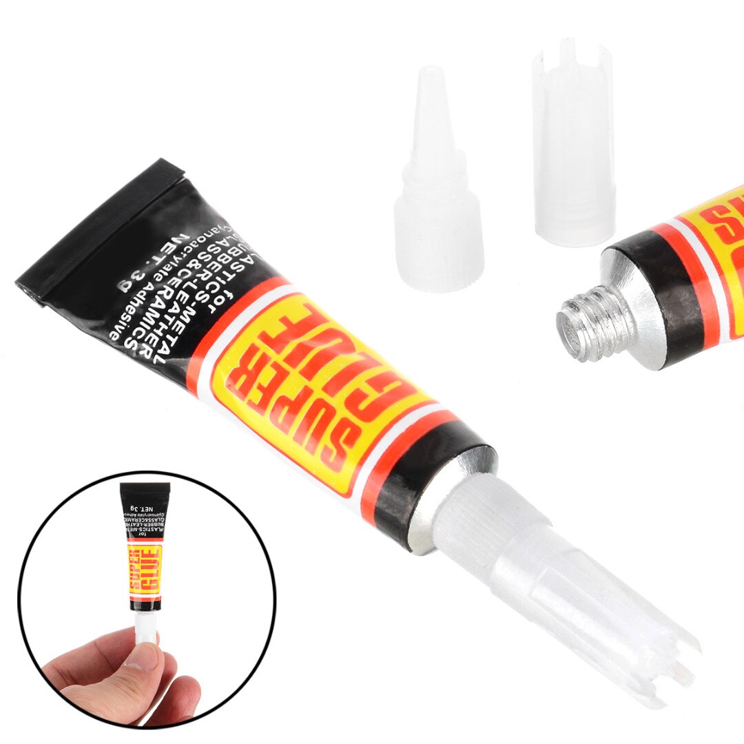 12 stk/sæt 3g hurtigtørrende superlim mini flydende tube superlim stærkt klæbende metal glas plast håndlavet reparationsværktøj
