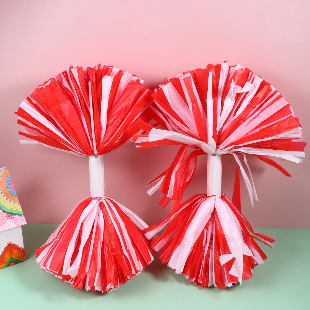 1 Pair Cheering Poms Cheerleader Supplies Sport Cheerleader Pom Poms for Competitive Race Performance (Blue and White a