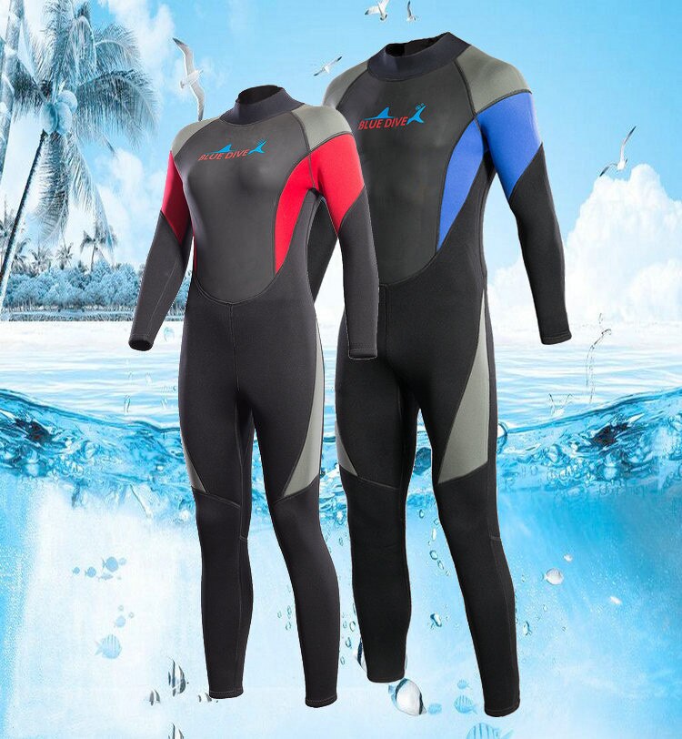 3MM Wetsuit for Men and Women Snorkelsuit Surfwear Sunscreen Diving Suit Winter Swim Creek To Keep Warm Neoprene