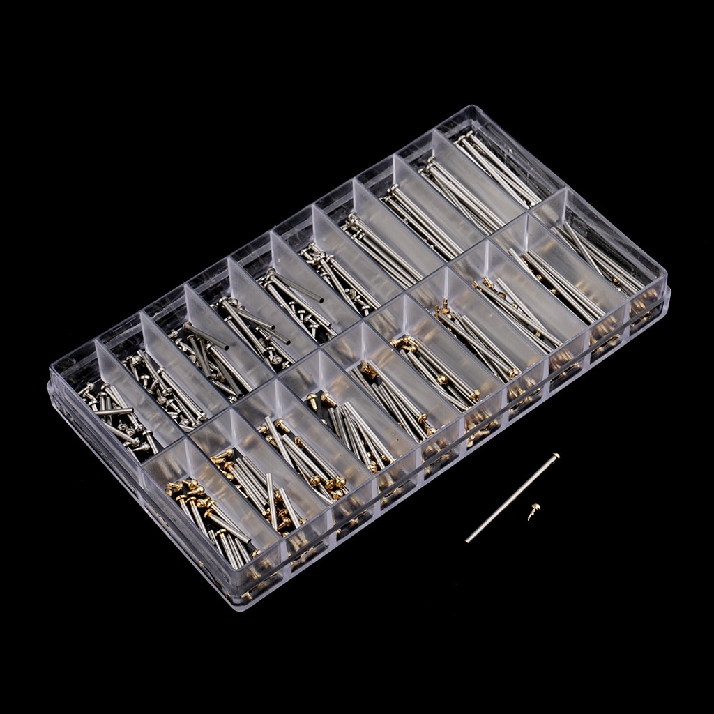 1 Doos Horloge Reparatie Tools Set Kits Horloge Band Schroeven Assortiment Buis Wrijving Pin Sluitingen Bandjes Armbanden Klinknagel Uiteinden 10mm-28Mm