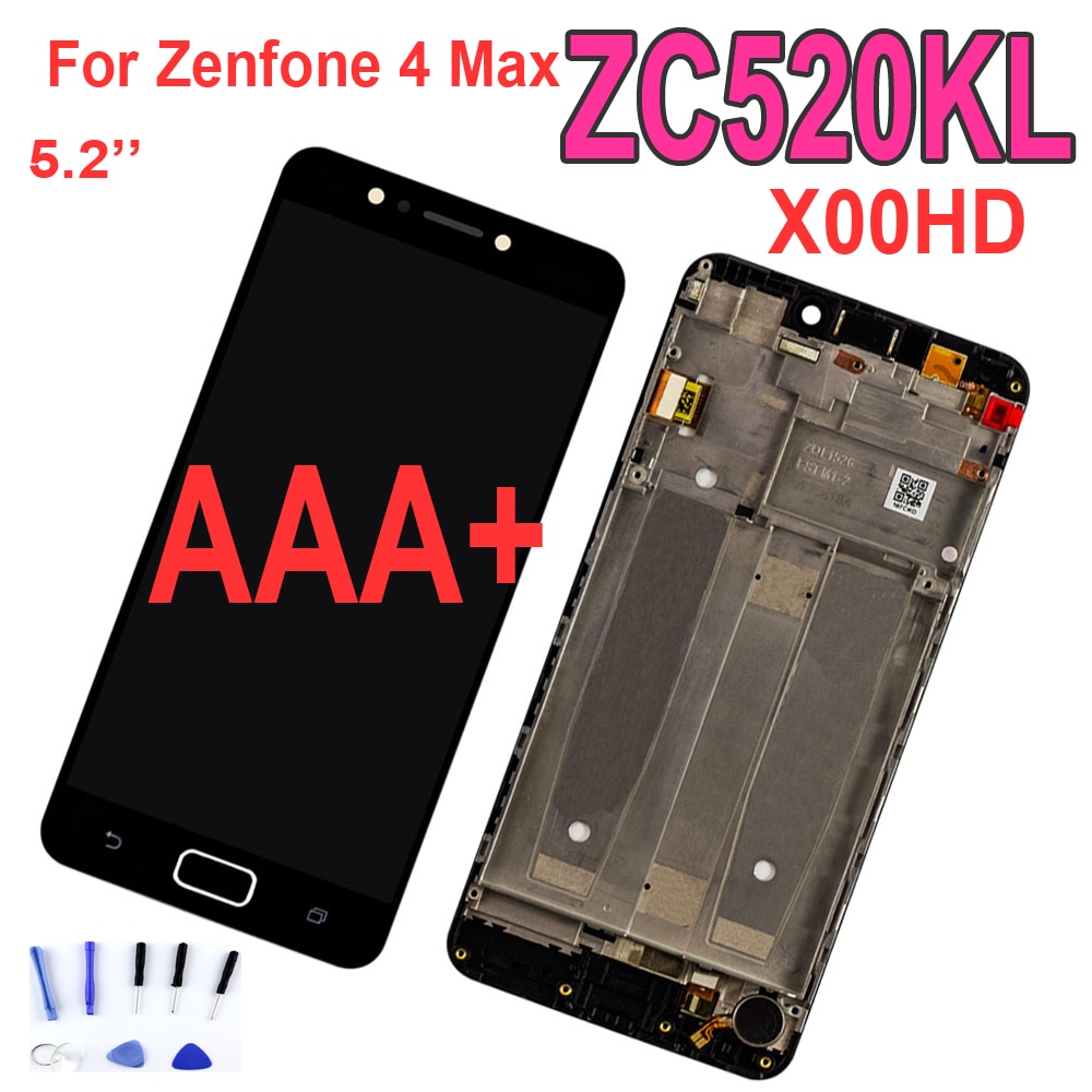 5.2''for Asus Zenfone 4 Max ZC520 ZC520KL X00HD LCD Display Touch Screen Digitizer Assembly Replacement With Frame with Tools