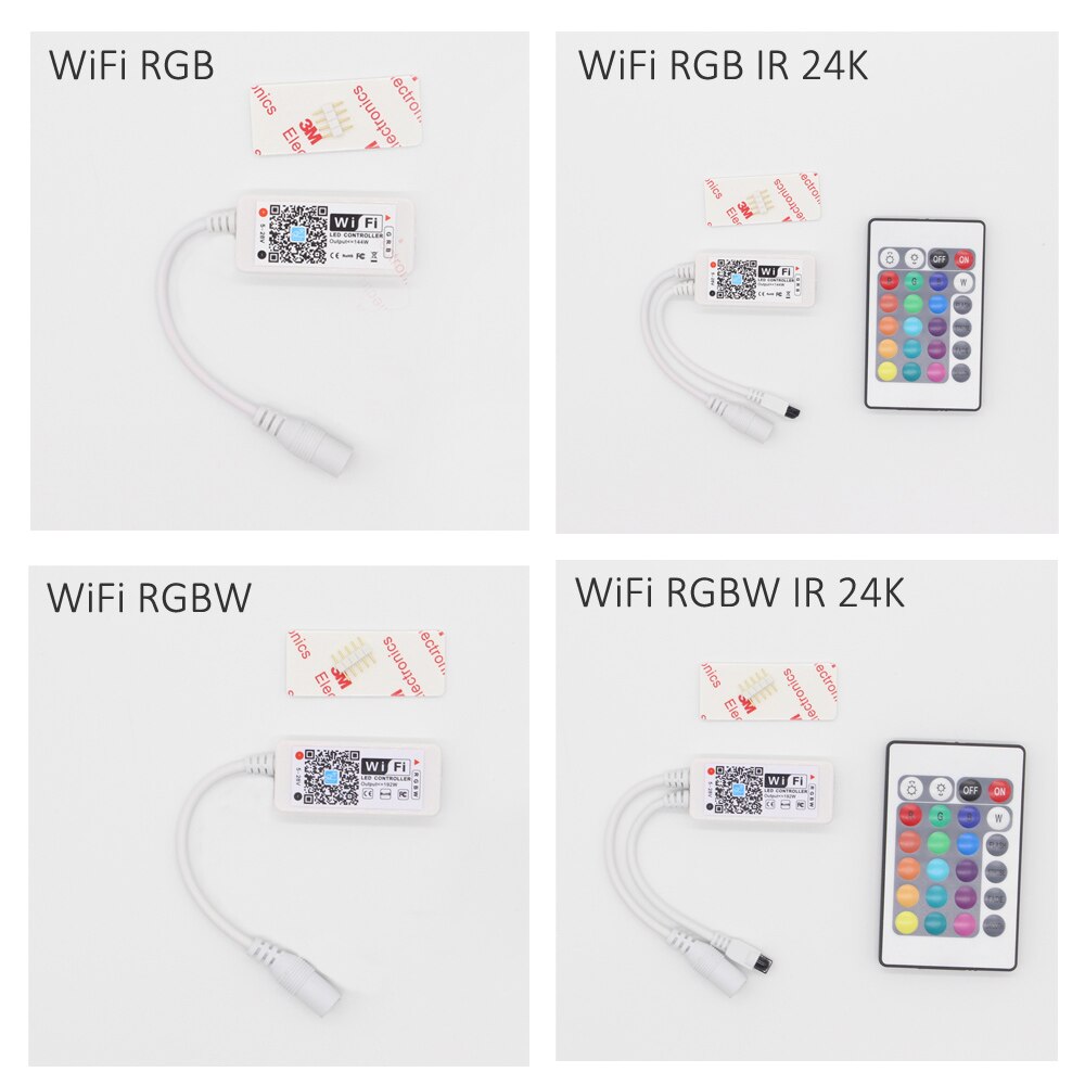 Wifi LED Controller RGB RGBW RGBWW DC 5V 12V 24V Bluetooth Wireless IR RF Remote 12V Music Mini Controller for LED Strip Light